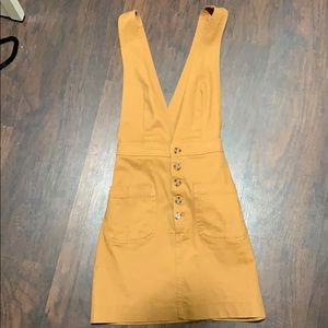 Tan overall romper